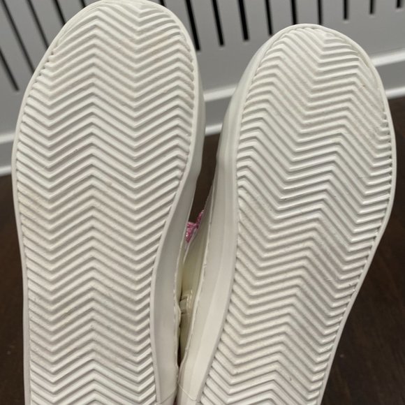 NWT GAP LINED WHITE PINK KIDS SNEAKERS Size 13 - Picture 4 of 5